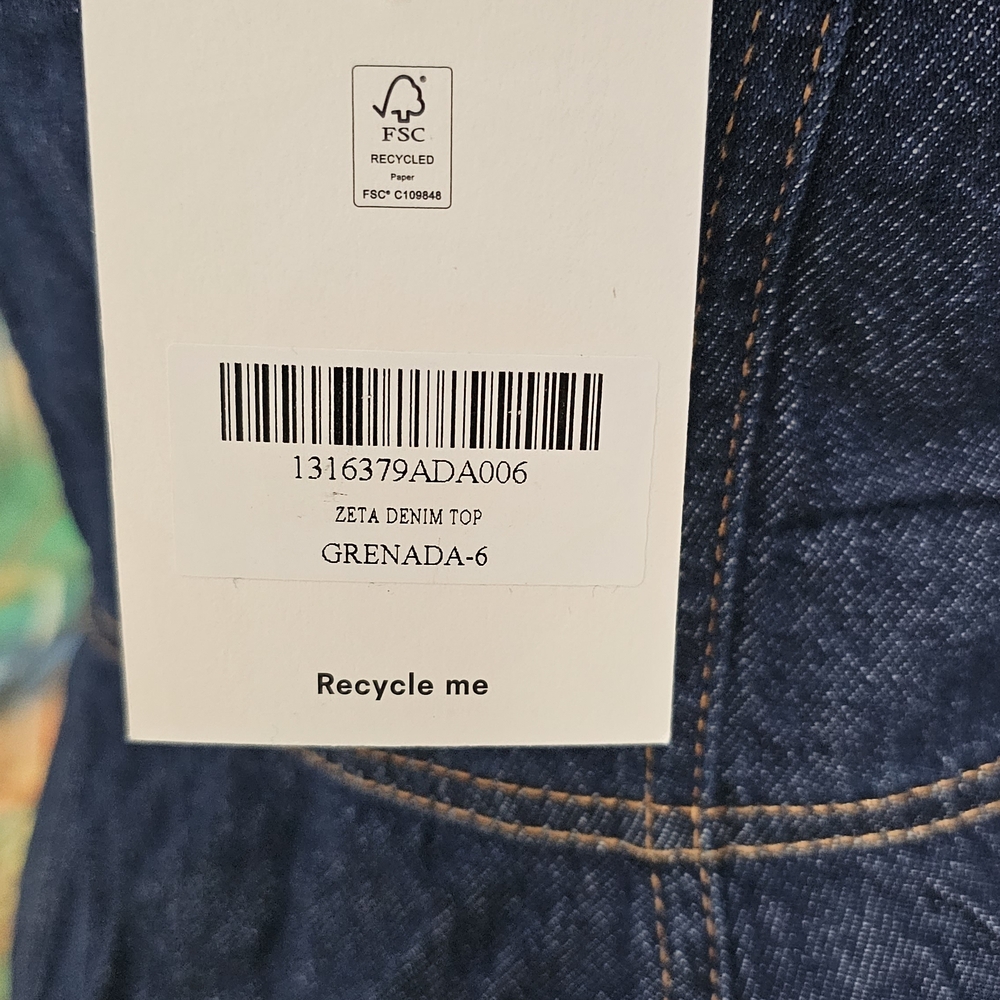 Reformation Dark Blue Denim Tank Top - Picture 3 of 4